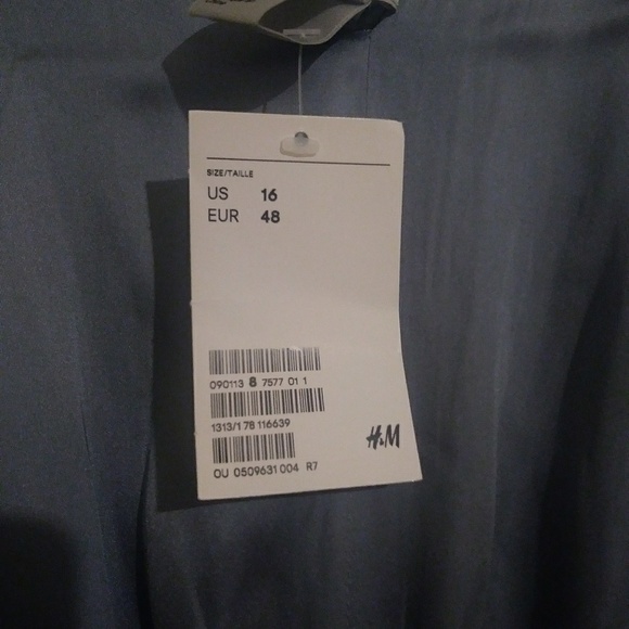 Grey blue Satin H&M Dress - Picture 4 of 4